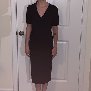 Black body-con midi dress